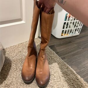 Sam Edelman Tan Over the Knee Boots wide calf